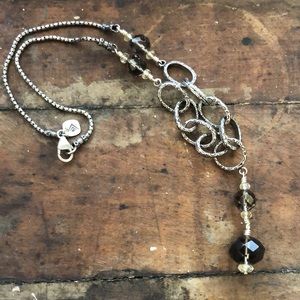 Silpada Smokey Quartz and citrine sterling necklace